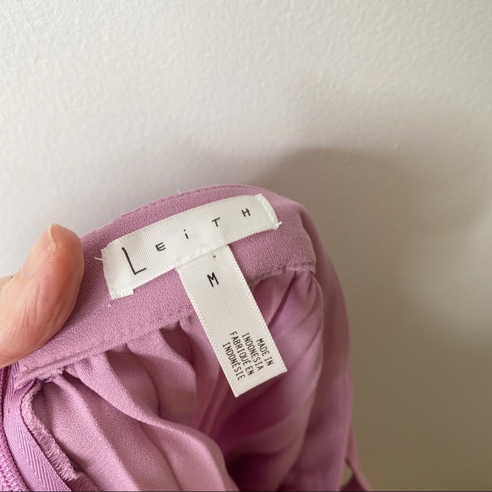 Anthropologie Leith Accordion Pleated Asymmetrical Midi Full Skirt M - Picture 8 of 9